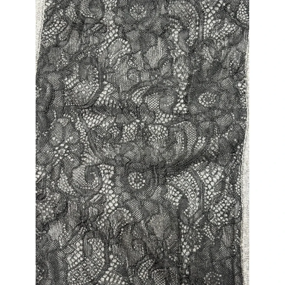 Used‎ Ann Taylor Women's Grey Cardigan Sweater Black Lace Size M Excellent Cond - Picture 4 of 10